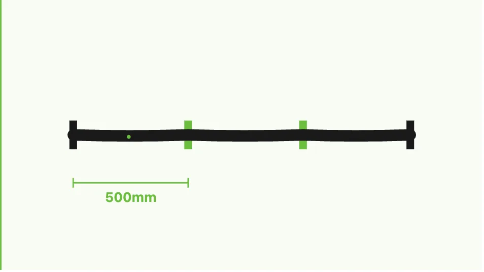 500mm EasyBat spacing showing better control and stability